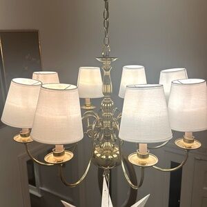 Set of 6 White Chandelier Shades